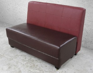 Leather Bench, two-tone, 6 ft.